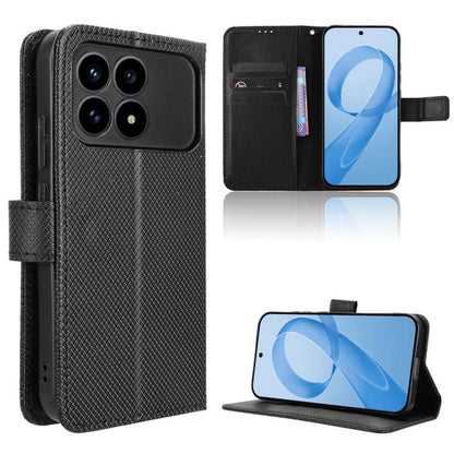 Diamond Texture Leather Phone Case, For Redmi Note 15 5G / 4G 164mm / Poco M8 5G, For Redmi K90 Pro Max 5G / Poco F8 Ultra, For Redmi Note 15 Pro 4G Global 163.2mm, For Redmi K90 5G / Poco F8 Pro