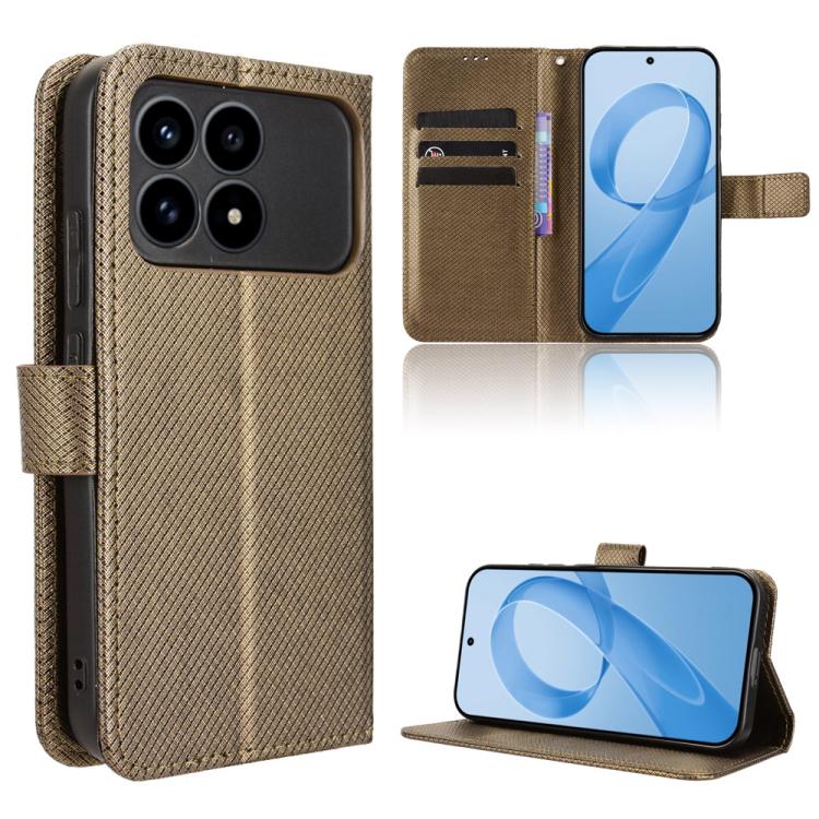 Diamond Texture Leather Phone Case, For Redmi Note 15 5G / 4G 164mm / Poco M8 5G, For Redmi K90 Pro Max 5G / Poco F8 Ultra, For Redmi Note 15 Pro 4G Global 163.2mm, For Redmi K90 5G / Poco F8 Pro