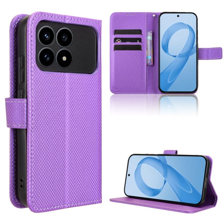 Diamond Texture Leather Phone Case, For Redmi Note 15 5G / 4G 164mm / Poco M8 5G, For Redmi K90 Pro Max 5G / Poco F8 Ultra, For Redmi Note 15 Pro 4G Global 163.2mm, For Redmi K90 5G / Poco F8 Pro