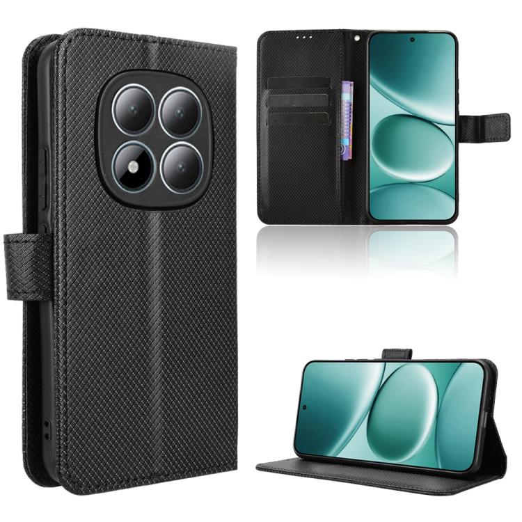 Diamond Texture Leather Phone Case, For Redmi Note 15 Pro+ 5G 163.3mm/Poco M8 Pro 5G, For Redmi Note 15 5G / 4G 164mm / Poco M8 5G, For Redmi K90 Pro Max 5G / Poco F8 Ultra, For Redmi Note 15 Pro 4G Global 163.2mm