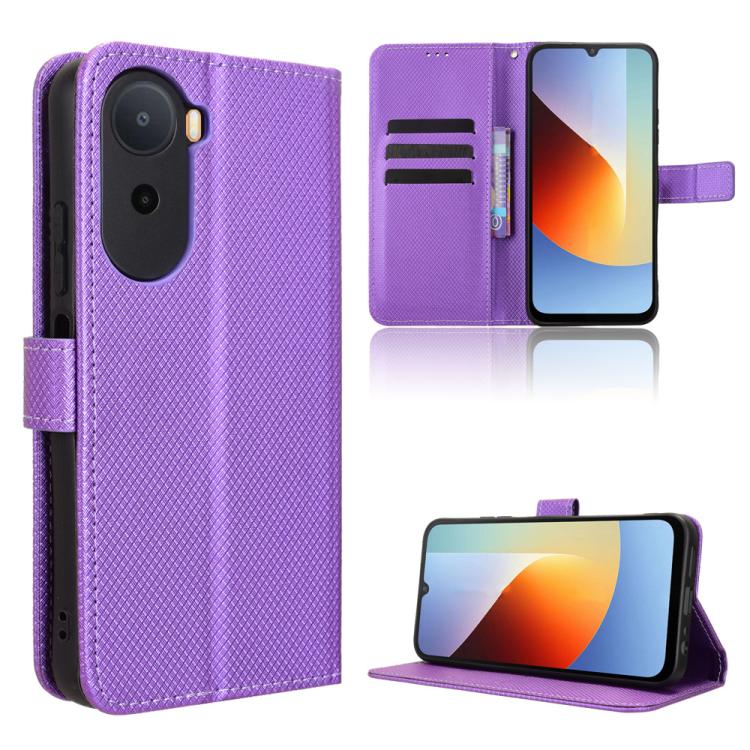 Diamond Texture Leather Phone Case, For Redmi A7 Pro 171mm / Poco C85x 5G, For Redmi Turbo 5 Max 5G / Poco X8 Pro Max, For Redmi Turbo 5 5G / Poco X8 Pro, For Redmi Note 15 Pro+ 5G 163.3mm/Poco M8 Pro 5G