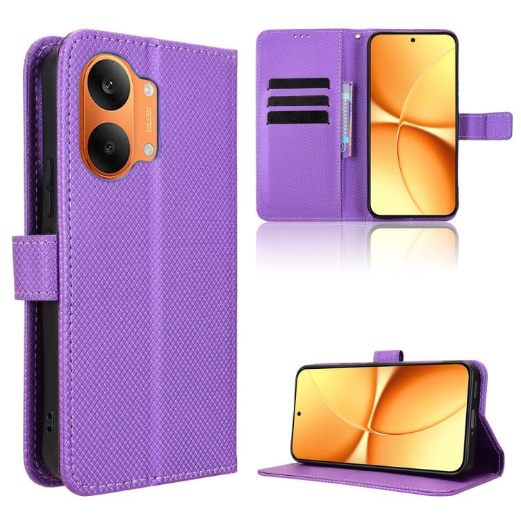 Diamond Texture Leather Phone Case, For Redmi A7 Pro 171mm / Poco C85x 5G, For Redmi Turbo 5 Max 5G / Poco X8 Pro Max, For Redmi Turbo 5 5G / Poco X8 Pro, For Redmi Note 15 Pro+ 5G 163.3mm/Poco M8 Pro 5G