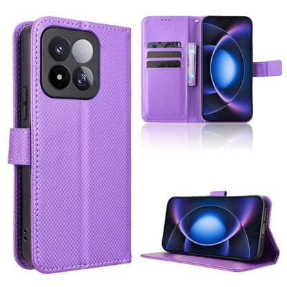 Diamond Texture Leather Phone Case, For Redmi 17C 4G / 14C 4G / 14R / A4, For Xiaomi 17 Max 5G, For Xiaomi 17T Pro 5G, For Redmi A7 Pro 171mm / Poco C85x 5G