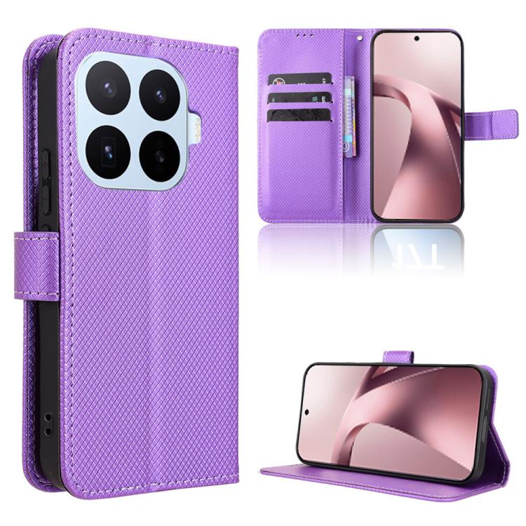 Diamond Texture Leather Phone Case, For Redmi 17C 4G / 14C 4G / 14R / A4, For Xiaomi 17 Max 5G, For Xiaomi 17T Pro 5G, For Redmi A7 Pro 171mm / Poco C85x 5G