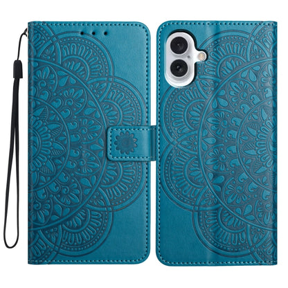 Flower Embossed Leather Phone Case, For iPhone Air, For iPhone 16 Pro Max, For iPhone 16 Pro, For iPhone 16 Plus