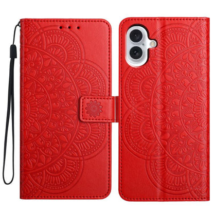 Flower Embossed Leather Phone Case, For iPhone 17 Pro, For iPhone 17, For iPhone Air, For iPhone 16 Pro Max