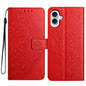 Flower Embossed Leather Phone Case, For iPhone 17 Pro, For iPhone 17, For iPhone Air, For iPhone 16 Pro Max