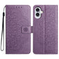 Flower Embossed Leather Phone Case, For iPhone 17 Pro, For iPhone 17, For iPhone Air, For iPhone 16 Pro Max