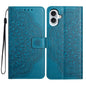 Flower Embossed Leather Phone Case, For iPhone 17 Pro, For iPhone 17, For iPhone Air, For iPhone 16 Pro Max