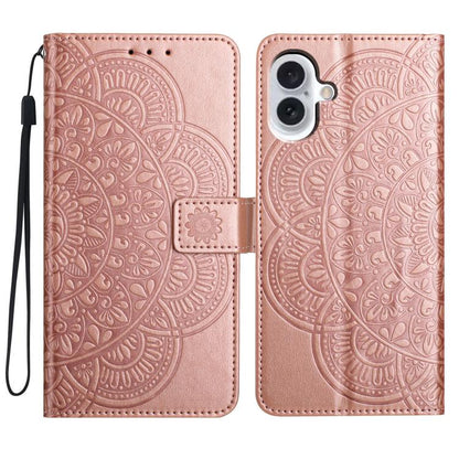 Flower Embossed Leather Phone Case, For iPhone 17 Pro, For iPhone 17, For iPhone Air, For iPhone 16 Pro Max