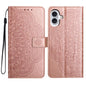 Flower Embossed Leather Phone Case, For iPhone 17 Pro, For iPhone 17, For iPhone Air, For iPhone 16 Pro Max