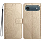 Flower Embossed Leather Phone Case, For iPhone 17 Pro, For iPhone 17, For iPhone Air, For iPhone 16 Pro Max