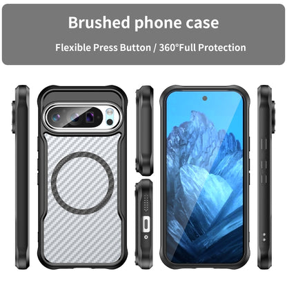 Carbon Fiber Texture MagSafe Translucent Phone Case