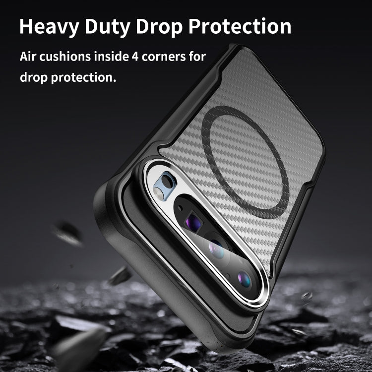 Carbon Fiber Texture MagSafe Translucent Phone Case