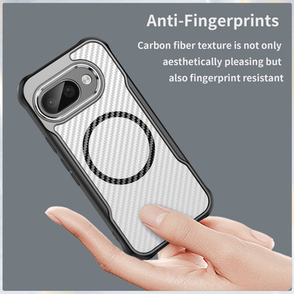 Carbon Fiber Texture MagSafe Translucent Phone Case, For Google Pixel 9a, For Google Pixel 9 Pro XL