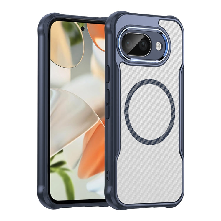 Carbon Fiber Texture MagSafe Translucent Phone Case, For Google Pixel 9a, For Google Pixel 9 Pro XL, For Google Pixel 9 Pro / 9