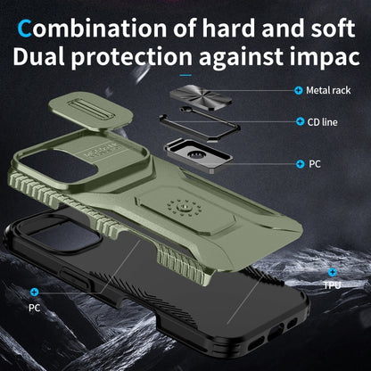 Sliding Camshield Holder Phone Case, For iPhone 16 Plus, For iPhone 16, For iPhone 11 Pro Max