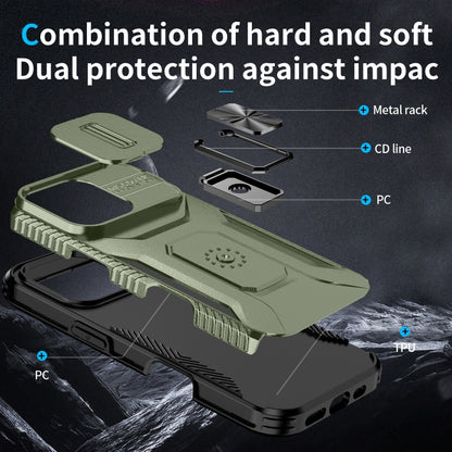 Sliding Camshield Holder Phone Case, For iPhone 16 Pro, For iPhone 16 Plus, For iPhone 16
