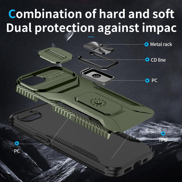 Sliding Camshield Holder Phone Case, For iPhone 17e / 16e, For iPhone 17 Pro Max, For iPhone 17 Pro