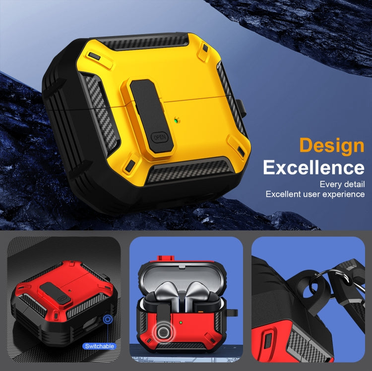 Dual-color Earphone Protective Case with Switch & Hook, For Samsung Galaxy Buds 3 / 3 Pro