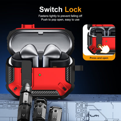 Dual-color Earphone Protective Case with Switch & Hook, For Samsung Galaxy Buds 3 / 3 Pro