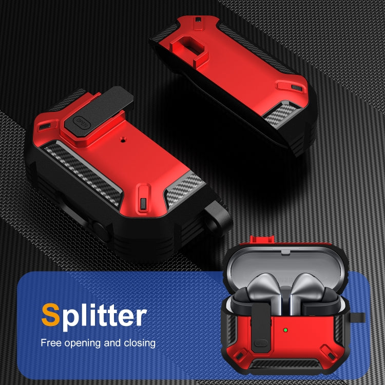 Dual-color Earphone Protective Case with Switch & Hook, For Samsung Galaxy Buds 3 / 3 Pro