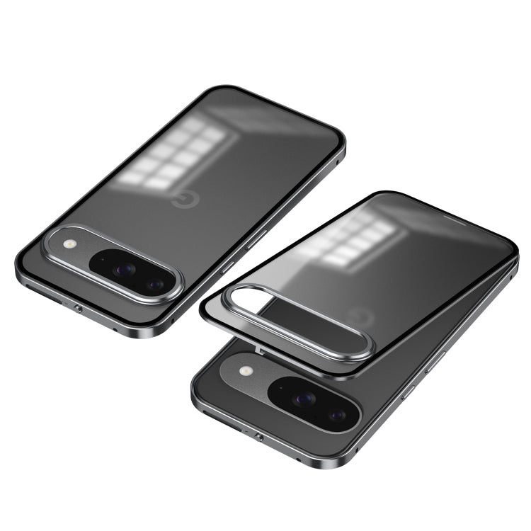 Snap Buckle Metal Frame Frosted Phone Case, For Google Pixel 9 Pro XL, For Google Pixel 9 / 9 Pro