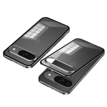Snap Buckle Metal Frame Frosted Phone Case, For Google Pixel 9 Pro XL, For Google Pixel 9 / 9 Pro