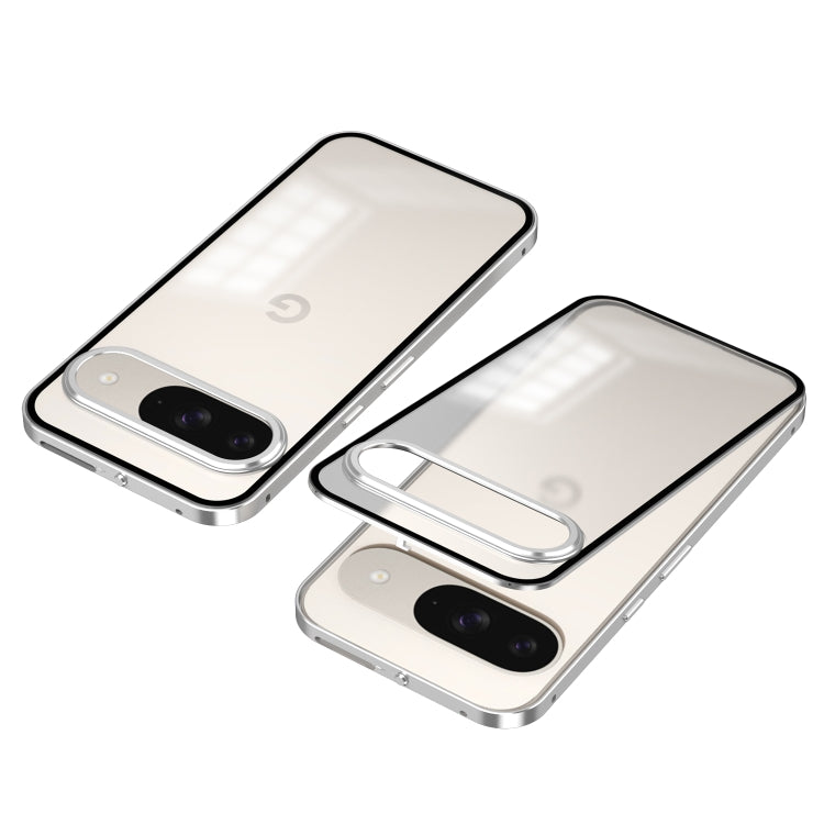 Snap Buckle Metal Frame Frosted Phone Case, For Google Pixel 9 Pro XL, For Google Pixel 9 / 9 Pro