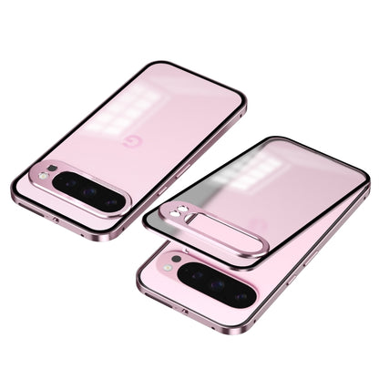 Snap Buckle Metal Frame Frosted Phone Case, For Google Pixel 9 Pro XL, For Google Pixel 9 / 9 Pro