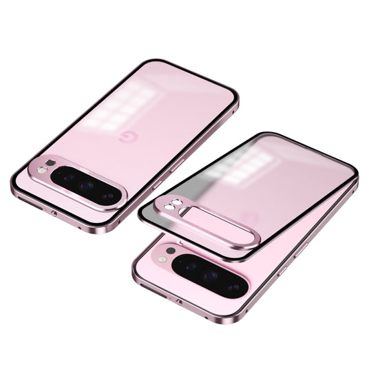 Snap Buckle Metal Frame Frosted Phone Case, For Google Pixel 9 Pro XL, For Google Pixel 9 / 9 Pro