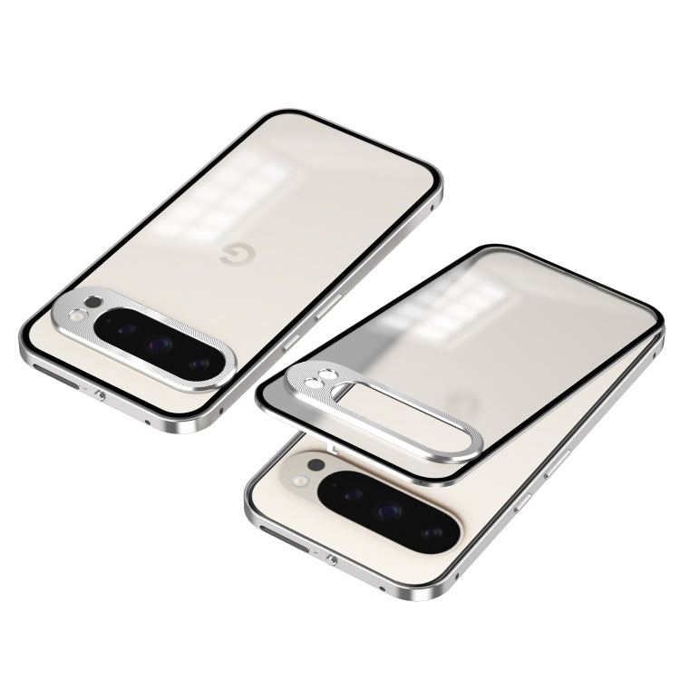 Snap Buckle Metal Frame Frosted Phone Case, For Google Pixel 9 Pro XL, For Google Pixel 9 / 9 Pro