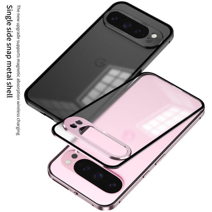 Snap Buckle Metal Frame Frosted Phone Case, For Google Pixel 9 Pro XL, For Google Pixel 9 / 9 Pro