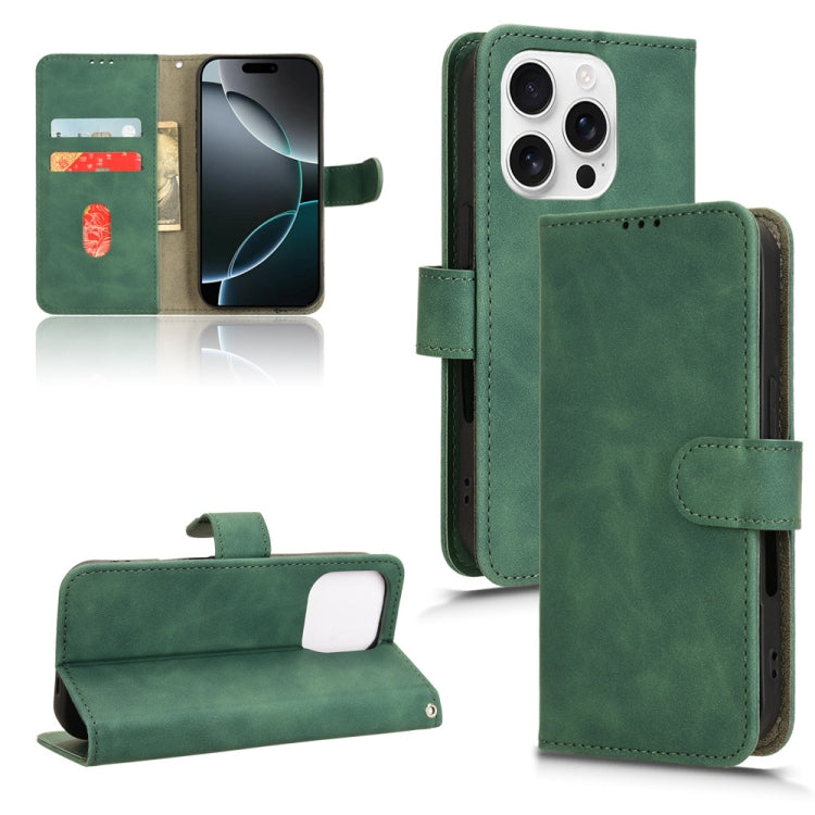 Skin Feel Magnetic Flip Leather Phone Case, For iPhone 16e, For iPhone 16 Pro Max, For iPhone 16 Pro