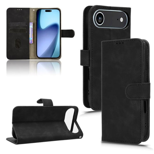 Skin Feel Magnetic Flip Leather Phone Case, For iPhone Air, For iPhone 16 Pro Max, For iPhone 16 Pro