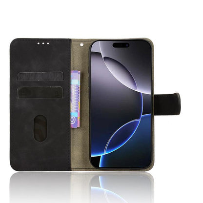 Skin Feel Magnetic Flip Leather Phone Case, For iPhone 18 Pro / 17 Pro, For iPhone 18 Pro Max / 17 Pro Max, For iPhone 17e / 16e, For iPhone 17