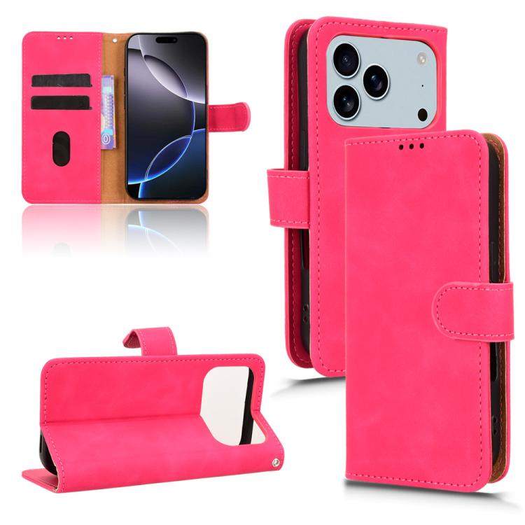 Skin Feel Magnetic Flip Leather Phone Case, For iPhone 18 Pro / 17 Pro, For iPhone 18 Pro Max / 17 Pro Max, For iPhone 17e / 16e, For iPhone 17