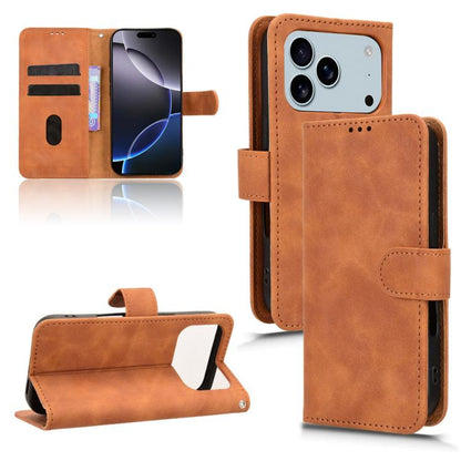 Skin Feel Magnetic Flip Leather Phone Case, For iPhone 18 Pro / 17 Pro, For iPhone 18 Pro Max / 17 Pro Max, For iPhone 17e / 16e, For iPhone 17