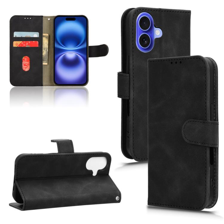 Skin Feel Magnetic Flip Leather Phone Case, For iPhone 18 Pro / 17 Pro, For iPhone 18 Pro Max / 17 Pro Max, For iPhone 17e / 16e, For iPhone 17