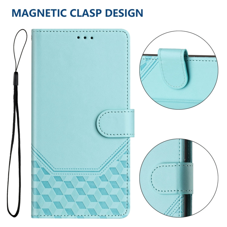 Honeycomb Embossing RFID Leather Phone Case, For iPhone 15, For iPhone 14 Plus, For iPhone 14 / 13, For iPhone 14 Pro