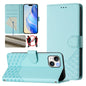 Honeycomb Embossing RFID Leather Phone Case, For iPhone 15, For iPhone 14 Plus, For iPhone 14 / 13, For iPhone 14 Pro