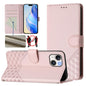 Honeycomb Embossing RFID Leather Phone Case, For iPhone 15, For iPhone 14 Plus, For iPhone 14 / 13, For iPhone 14 Pro