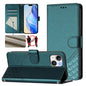 Honeycomb Embossing RFID Leather Phone Case, For iPhone 15, For iPhone 14 Plus, For iPhone 14 / 13, For iPhone 14 Pro