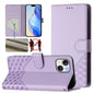 Honeycomb Embossing RFID Leather Phone Case, For iPhone 15, For iPhone 14 Plus, For iPhone 14 / 13, For iPhone 14 Pro