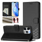 Honeycomb Embossing RFID Leather Phone Case, For iPhone 15, For iPhone 14 Plus, For iPhone 14 / 13, For iPhone 14 Pro