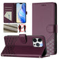 Honeycomb Embossing RFID Leather Phone Case, For iPhone 15, For iPhone 14 Plus, For iPhone 14 / 13, For iPhone 14 Pro