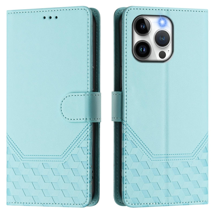 Honeycomb Embossing RFID Leather Phone Case, For iPhone 14 Pro Max, For iPhone SE 2022 / 2020 / 8 / 7, For iPhone 13 Pro Max, For iPhone 13 Pro