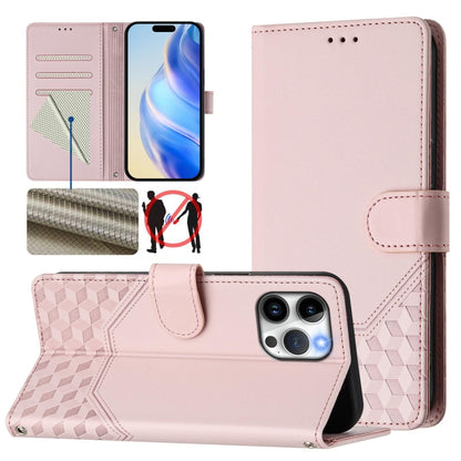 Honeycomb Embossing RFID Leather Phone Case, For iPhone 14 Pro Max, For iPhone SE 2022 / 2020 / 8 / 7, For iPhone 13 Pro Max, For iPhone 13 Pro