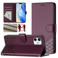 Honeycomb Embossing RFID Leather Phone Case, For iPhone 13 mini, For iPhone 12 / 12 Pro, For iPhone 12 Pro Max, For iPhone 12 mini