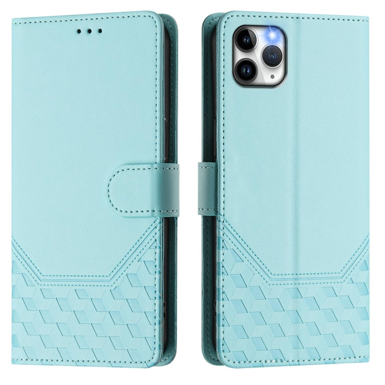 Honeycomb Embossing RFID Leather Phone Case, For iPhone 11 Pro Max, For iPhone 11, For iPhone 11 Pro, For iPhone X / XS